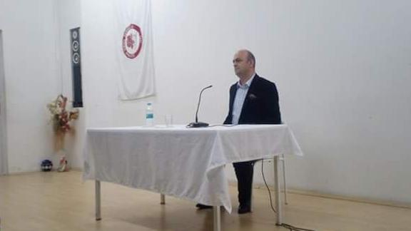 İlçe Milli Eğitim Müdürü Serdar Kaya Konferans verdi.